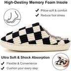 House Slippers For Women & Men - Fuzzy, Casual Indoor/Outdoor Shoes With Memory Foam & Faux Fur Lining