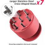 Cherry Pitter - Makmzoon Multi Cherries Corer Stainless Steel Pitter Tool Making Cherry Jam - 7 Cherries