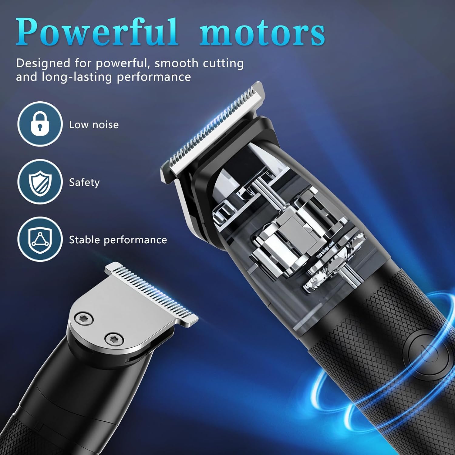 Bomxin Beard Trimmer for Men 6 in 1 Cordless Waterproof Electric Hair Clippers Mustache Body Face Trimmer All in One Grooming Kit with LED Display USB Rechargeable