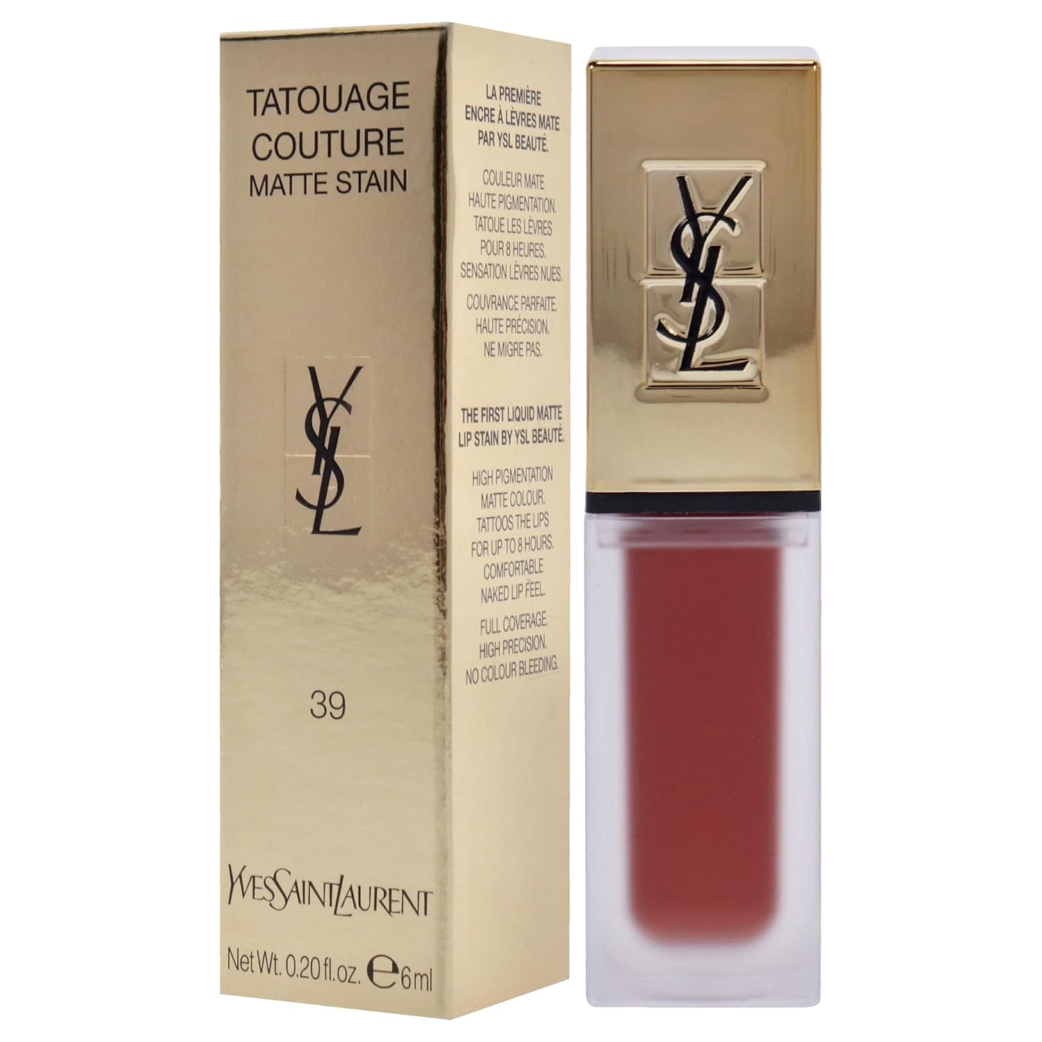 Tatouage Couture Liquid Matte Lip Stain - 39 Rouge Tatouage By Yves Saint Laurent For Women - 0.2 Oz Lip Gloss