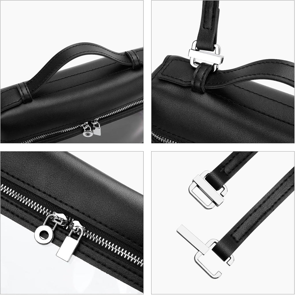 Kkxiu Clear Crossbody Bags For Women Stadium Approved Vegan Leather Transparent Purses For Concerts Sports
