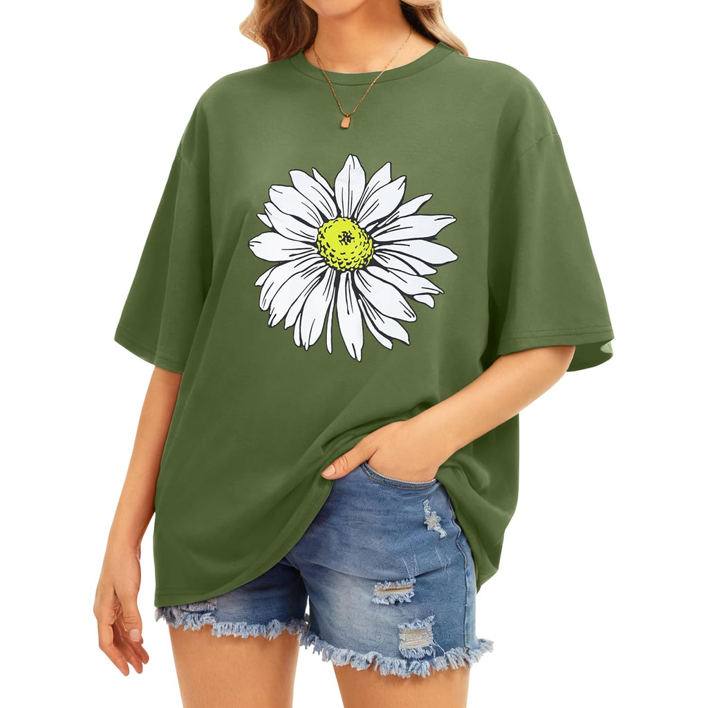 Womens Oversized T Shirts Loose Fit Graphic Tees Summer Casual Short Sleeve Tops 2026