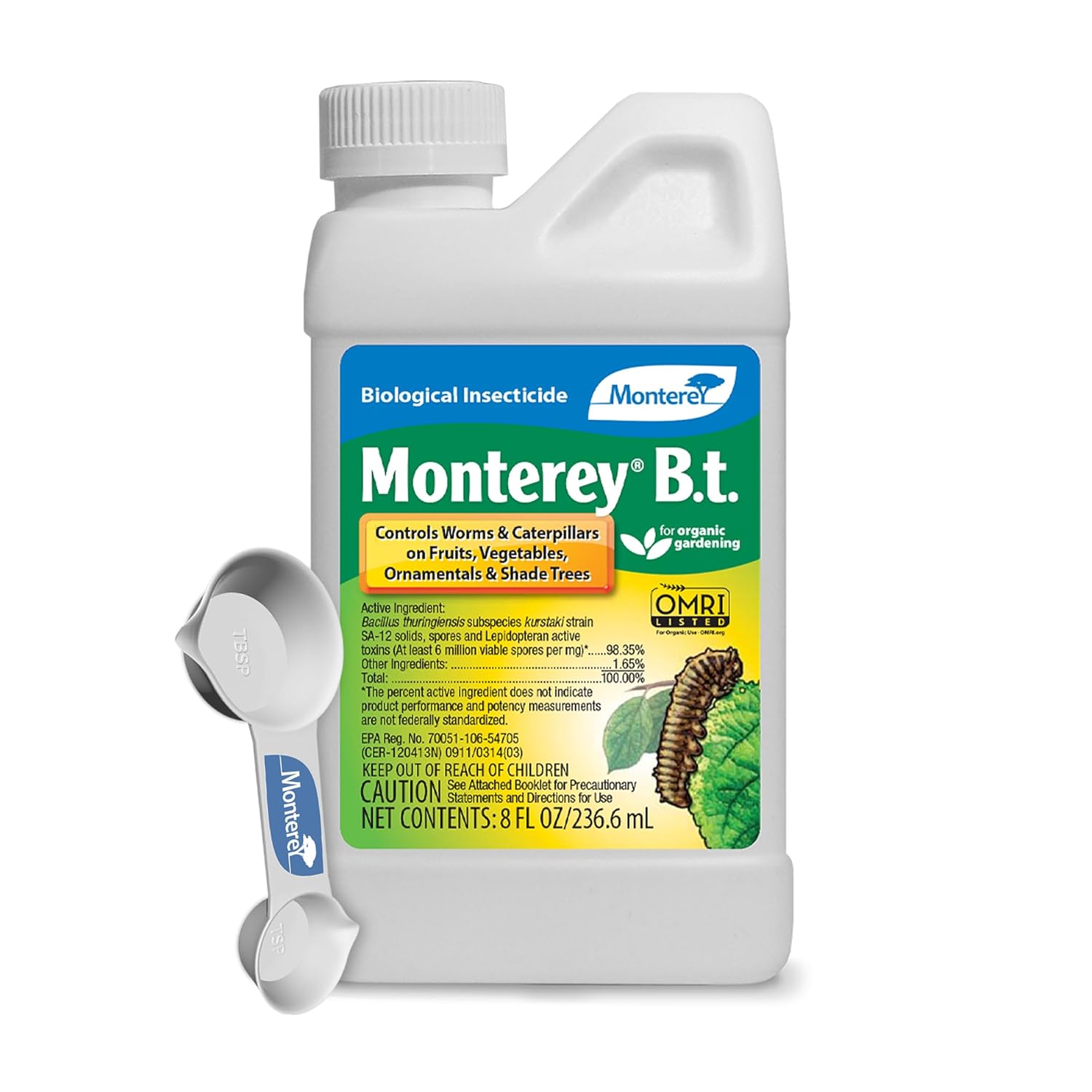 Monterey B.T. Caterpillar & Worm Killer, 8 Oz With Spoon