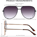 ANDWOOD Oversized Aviator Sunglasses for Women Men Big Large UV Protection Fashion Sun glasses