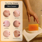 Qooq Turmeric Kojic Acid Soap For Dark Spots Remover – Facial Cleansing Bar With Vitamin C, Retinol, Collagen, Vitamin E, Glycerin, Shea Butter & Castile Olive Oil – Soap For Women & Men (120G X 2)