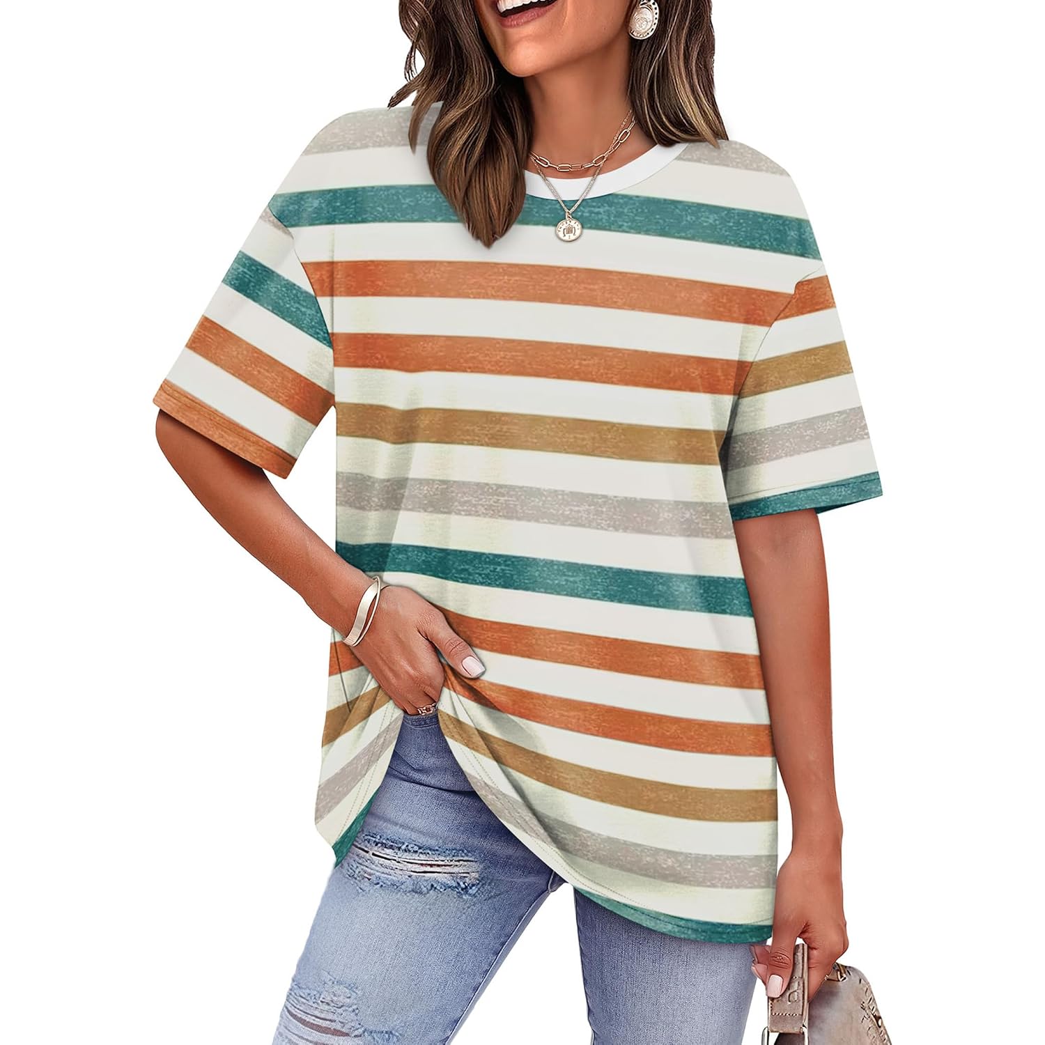 Wiholl Oversized Tshirts For Women Summer Tops Short Sleeve T Shirts Beach Vacation Clothes Travel Outfits Fashion 2026