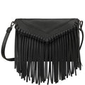 Hde Women'S Pu Leather Hobo Fringe Crossbody Tassel Purse Vintage Flap Envelope Handbag Western Sling Shoulder Bag