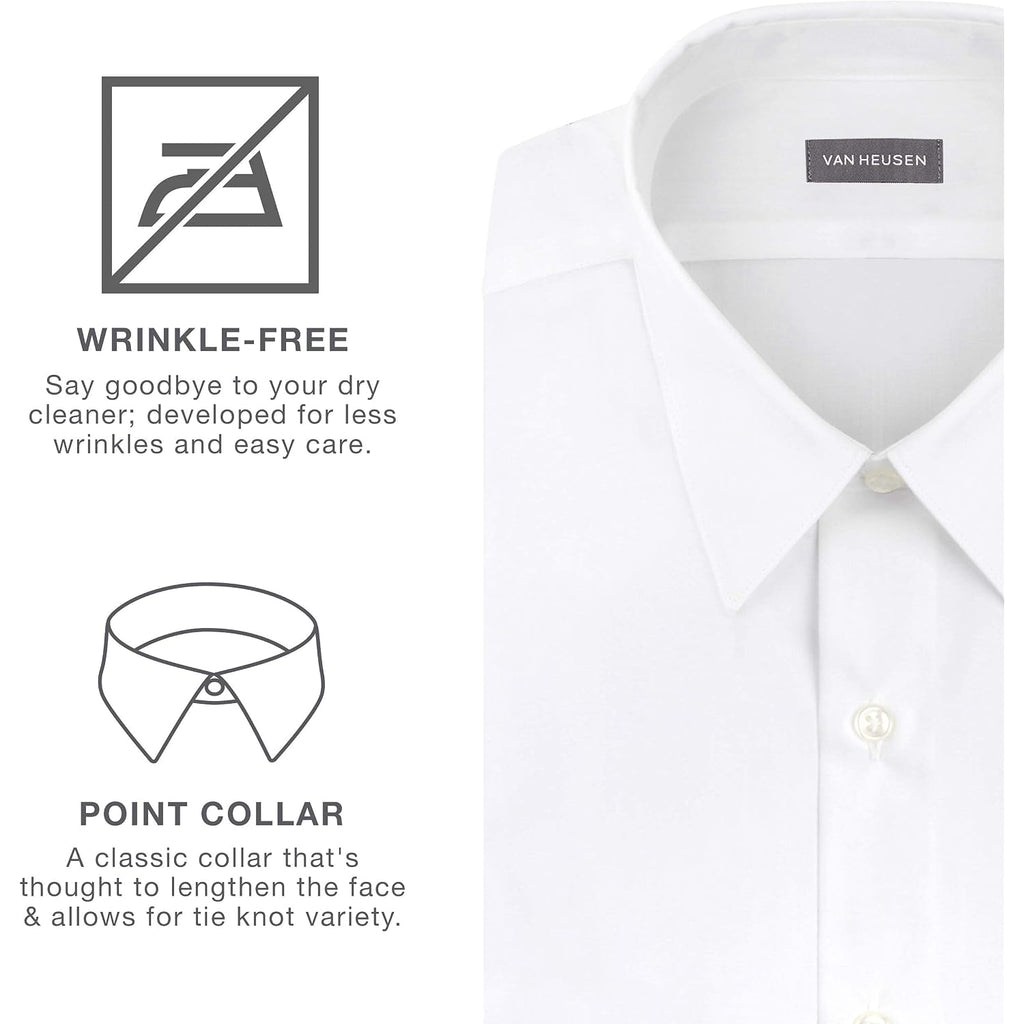 Van Heusen Men'S Big Fit Poplin Dress Shirt (Big & Tall)