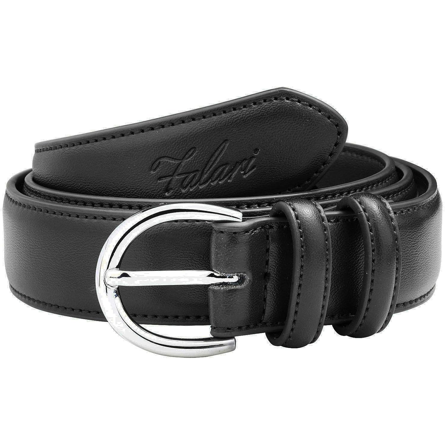 Falari Women Genuine Leather Belt Fashion Dress Belt With Single Prong Buckle 6028-31 Colors