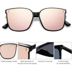 SOJOS Sunglasses for Women Men Vintage Style Shades SJ2157 Black/Pink