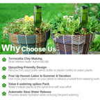 Plant Watering Devices 6 Pack Terracotta Vacation Plant Waterer Wine Bottle Watering Stakes Slow Release Plant Watering Spikes Self Watering Devices For Indoor Outdoor Plants