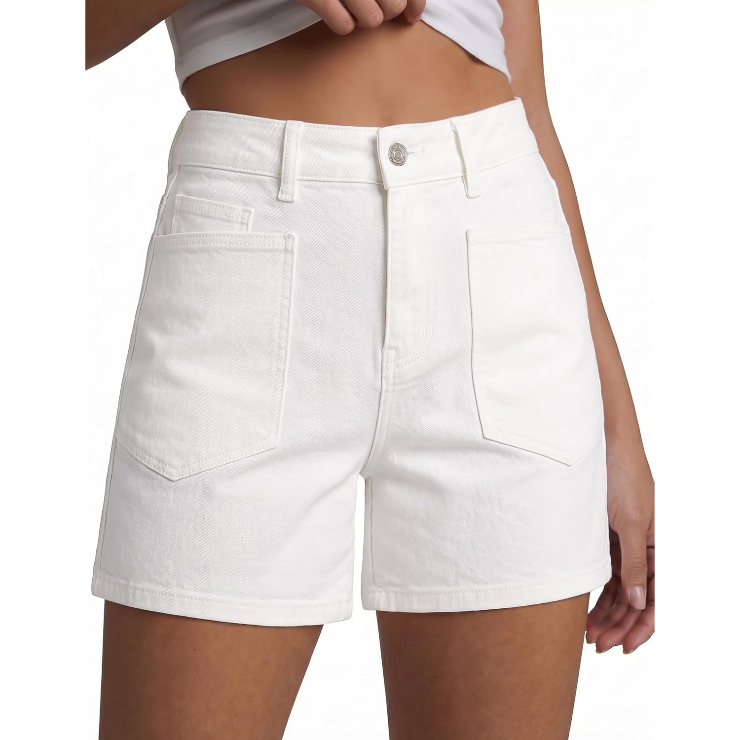 Jean Shorts Womens High Waisted Trendy Stretchy Denim Shorts Casual Summer Jorts with Pockets Concert Outfits