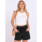 Shorts for Women Summer Casual High Waist Drawstring Comfy Dressy Lounge 2026 Beach Vacation Shorts with Pockets