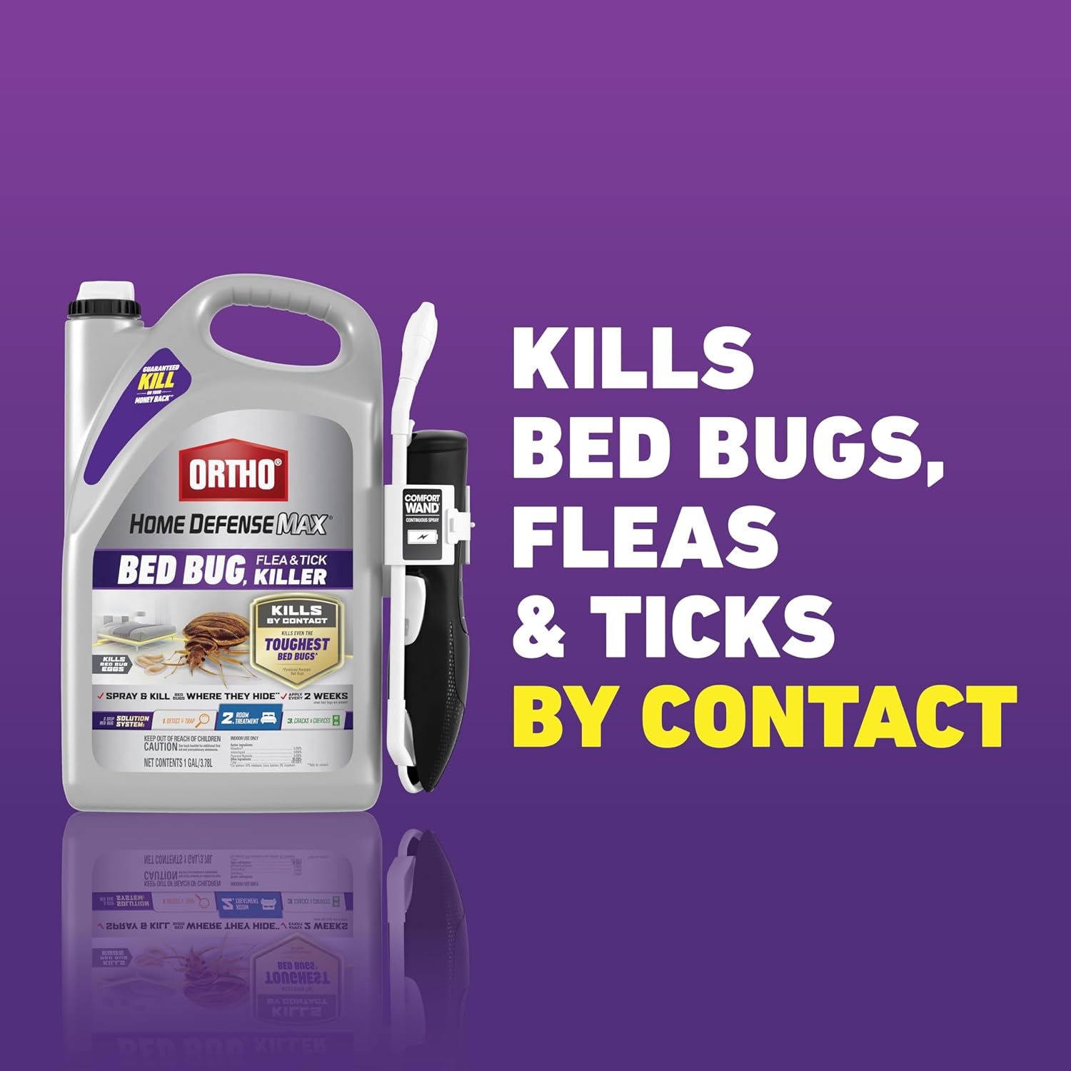 Ortho Home Defense Max Bed Bug, Flea & Tick Killer, 1 Gal. | Also Kills Bed Bug Eggs, Ready-To-Use, Indoor Pest Control Spray
