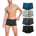 Men'S Breathable Underwear Bamboo Viscose Boxer Briefs Short Leg Trunks 3 Or 4 Pack
