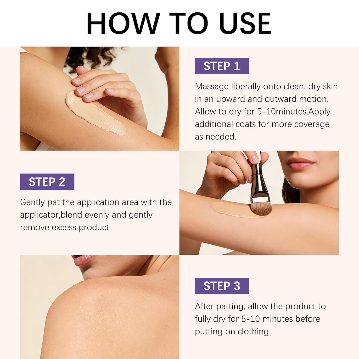 Tattoo Cover Up Makeup Waterproof With Brush – Full Coverage Body Concealer For Legs And Scars – Long Wear Leg Makeup For Women For Smooth Natural Finish In Daily Life And Events (Natural Radiance)