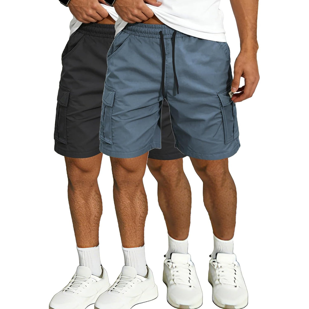 Hidkat Men'S Lightweight Cargo Shorts With Drawstring-Breathable,Comfy Casual Outdoor Shorts For Hiking Gym Workout