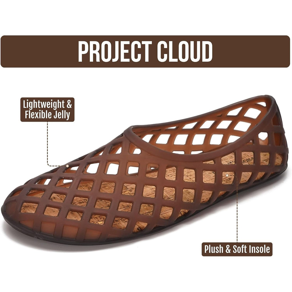 Project Cloud Jelly Shoes Women - Lightweight & Water-Resistant Women'S Flats Sandals - Non Slip Womens Shoes - Perfect Summer Jelly Flats For Women 2026 (Jellz)