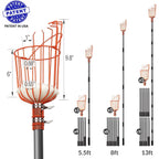 Walensee 13Ft Fruit Picker Pole With Basket, 35-158 Inch Adjustable Mango Picker Tool, Stainless Steel Telescoping Cherry Picker For Tree, Apple Pear Lemon Orange Avocado Picking