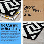 GORILLA GRIP® Rug Gripper Pads, Extra Long Reusable Double-Sided Adhesives Keep Area Rugs Corners Flat, Grips Hardwood, Tile and Laminate Floors, Renter Friendly, Holds Down Carpet in Place, 8 Pcs