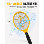 Electric Fly Swatter 2 Pack, Handheld Bug Zapper Racket | High Voltage Instant Kill For Mosquito & Insects, Battery Powered Mosquito Zapper For Home, Patio And Camping