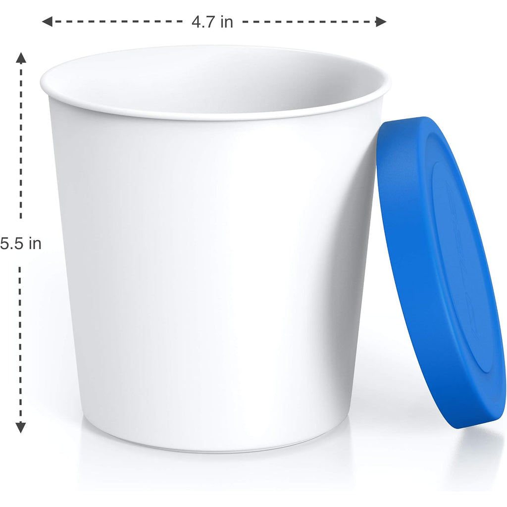 Balci - Premium Ice Cream Containers (2 Pack - 1 Quart Each) Perfect Freezer Storage Tubs With Lids For Ice Cream, Sorbet And Gelato! - Blue