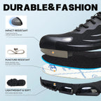 Hogent Steel Toe Shoes For Men Women, Ultra Lightweight Premium Comfortable Work Sneakers, Puncture Proof Air Cushioned All‑Day Wear Safety Toe Shoes For Industrial Construction Warehouse Factory Work