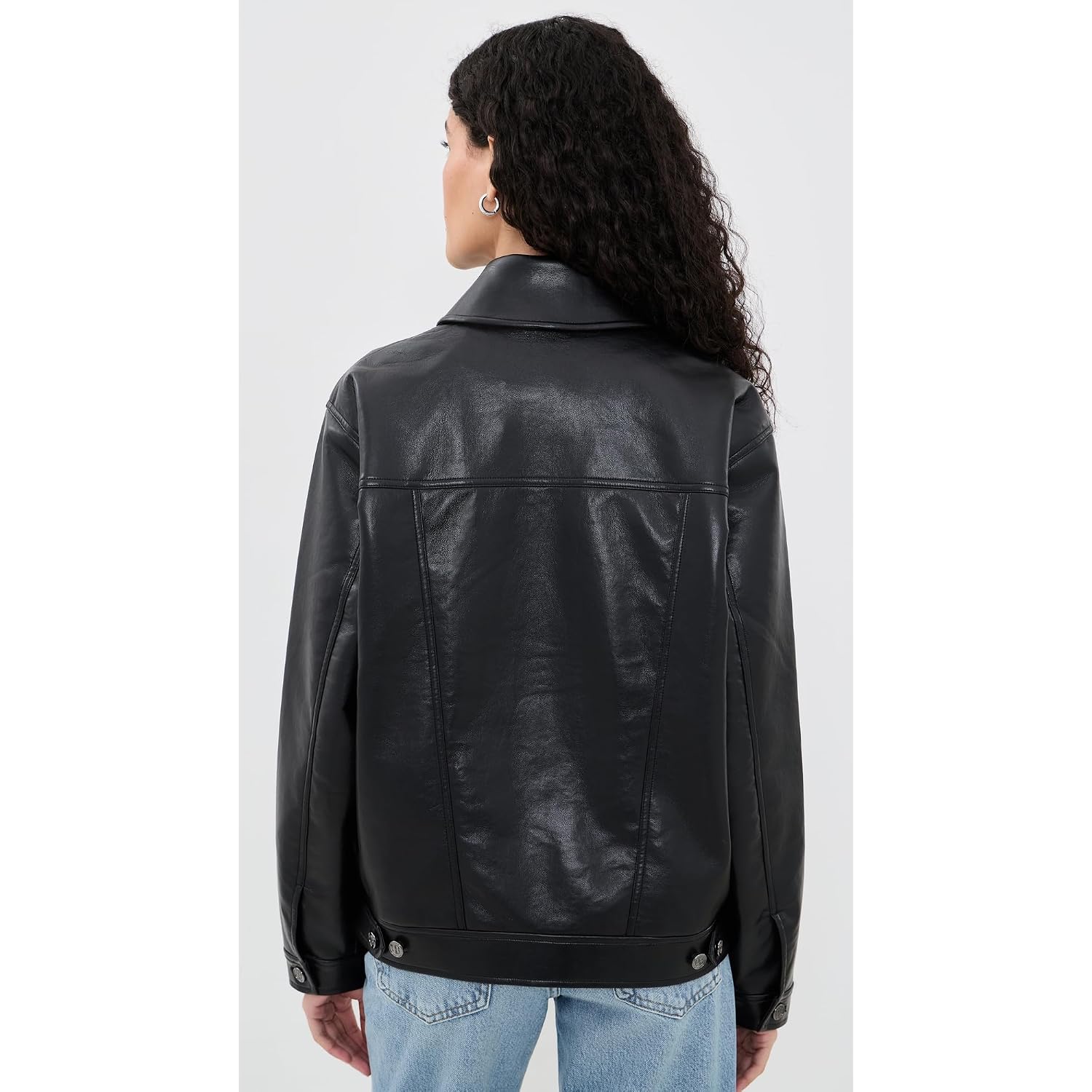Anine Bing Women'S Rory Jacket In Black Recycled Leather