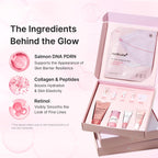 Medicube Pdrn Glow Essentials Kit, Mini Skincare Travel Set, 5-Step Routine
