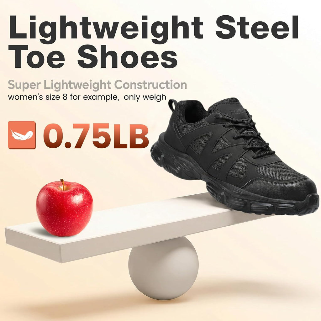 Steel Toe Shoes For Men & Women Work Shoes Women Safety Toe Sneakers Unisex | Lightweight,Breathable,Arch Fit,Comfortable,Construction,Manufacturing,Garden,Garage,Running,Factory,Plant