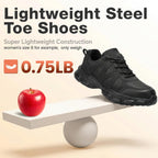 Steel Toe Shoes For Men & Women Work Shoes Women Safety Toe Sneakers Unisex | Lightweight,Breathable,Arch Fit,Comfortable,Construction,Manufacturing,Garden,Garage,Running,Factory,Plant