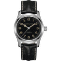 Hamilton Khaki Field Murph Automatic Men'S Watch, 42Mm Stainless Steel Case, Swiss Made, Black Dial Analog Wrist Watch For Men, 100M Waterproof, Sapphire Crystal, Cow Leather Strap