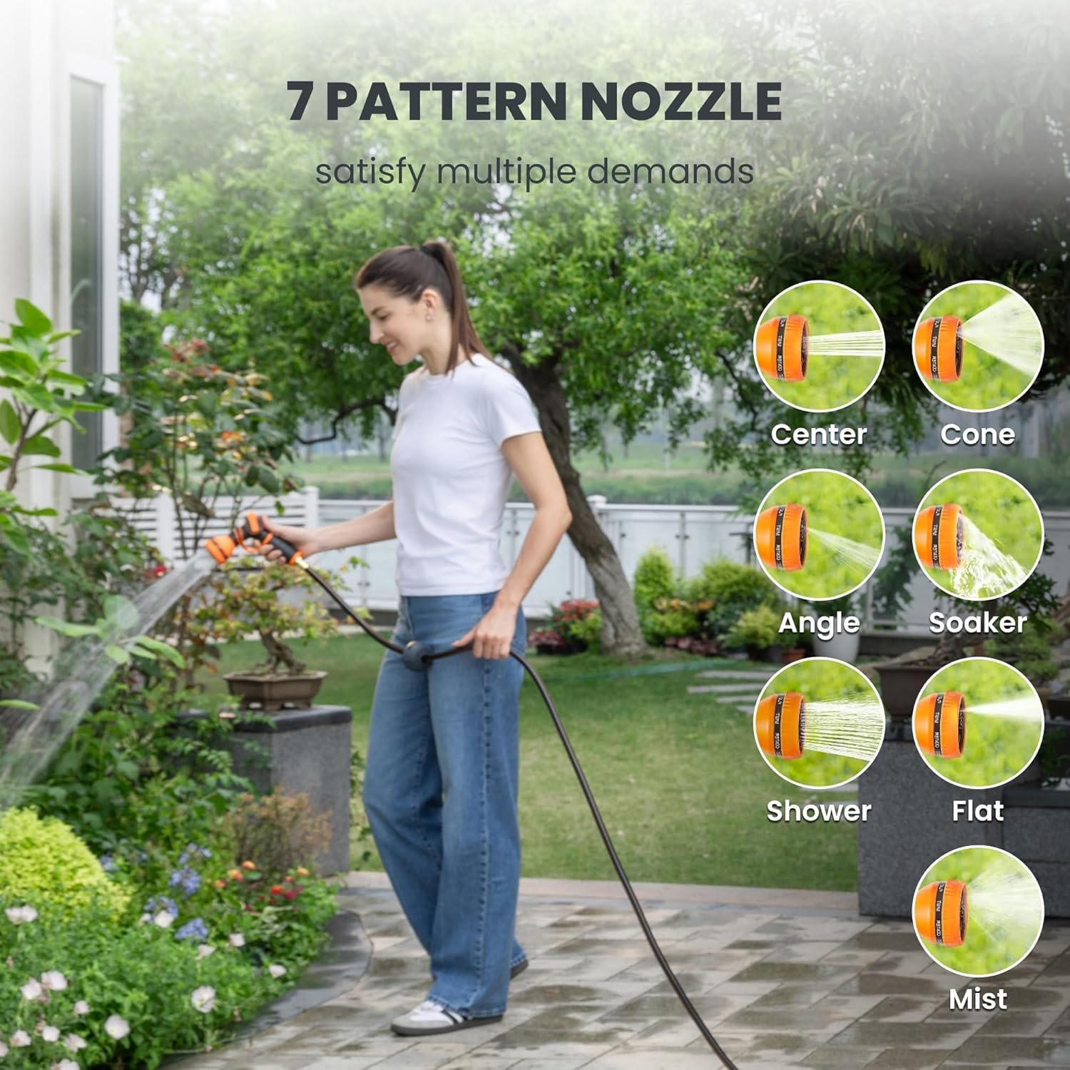 Giraffe Tools Retractable Garden Hose Reel 1/2 Inch X 130 Ft, Super Heavy Duty, Any Length Lock, Slow Return System, Wall Mounted And 180 Deg Swivel Bracket