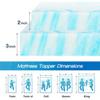 Sweetcrispy Memory Foam Mattress Topper Twin Xl, 3 Inch Thick Gel Infused Cooling Toppers Pad For Twin Xl Size Bed, Sleeper Sofa, Rv, Camper, Certipur Us Certified, Ventilated And Breathable