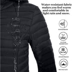 Zmc Packable Women Puffer Coat, Lightweight Water-Resistant Puffer Jacket Detachable Hood Slim-Fit Winter Coat For Women