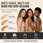 Body Coverage Perfector Waterproof Leg & Body Makeup Foundation (Natural) | Full Coverage Tattoo Cover Up Concealer, Long Lasting Sweatproof & Transfer Resistant Body Makeup For Legs, Face, 1Oz