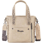 Montana West Wrangler Cowhide Tote Bag For Women Western Tooling Handbag Leather Fringing With Turquoise Stone Concho