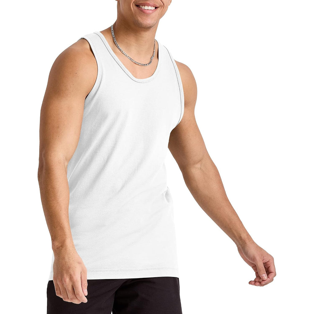 Hanes Men'S Essentials Tank Top Pack, Midweight Cotton Tanks, Sleeveless Shirts, 3-Pack