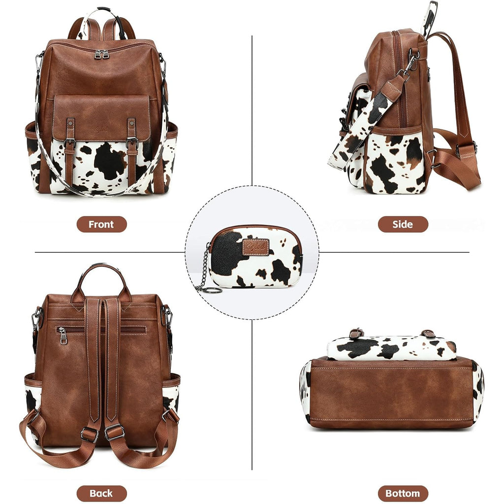 AGLOD Backpack Purse for Women PU Leather Back Packs Designer Ladies Shoulder Bag Fashion Faux Work Travel Handbags