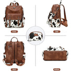 AGLOD Backpack Purse for Women PU Leather Back Packs Designer Ladies Shoulder Bag Fashion Faux Work Travel Handbags