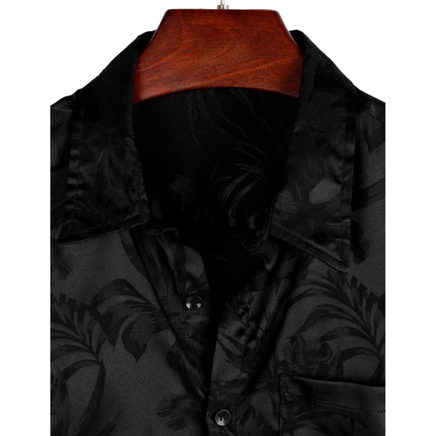 Vatpave Mens Summer Jacquard Regular Fit Shirts Casual Button Down Short Sleeve Beach Tops With Pocket