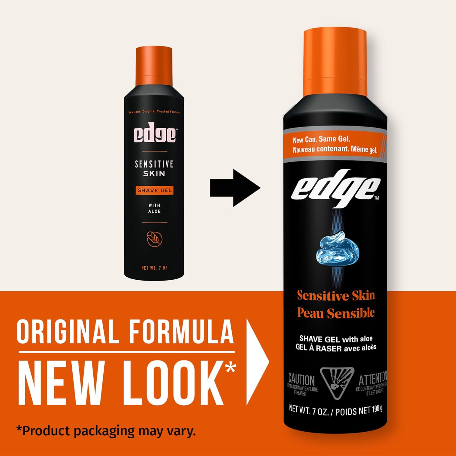Edge Shaving Gel for Men, Sensitive Skin with Aloe, (6 Pack) - Shave Gel For Men That Moisturizes, Protects and Soothes To Help Reduce Skin Irritation