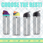 6Pcs Replacement Straws For Owala Water Bottle 24 Oz 32 Oz, Reusable Plastic Straws With Cleaning Brush For Cup 24Oz 32Oz Travel Tumbler Accessories Parts For Sports Bottle(White)