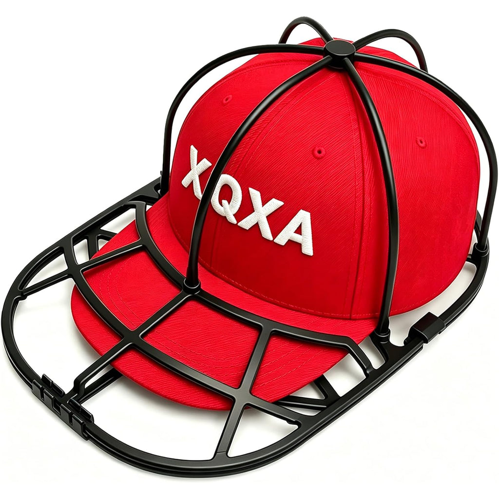 Hat Washer Cage For Baseball Caps - Hat Cleaner For Washing Machine & Dishwasher, Fits Adult & Kids Caps - Baseball Cap Washing Cage-Black
