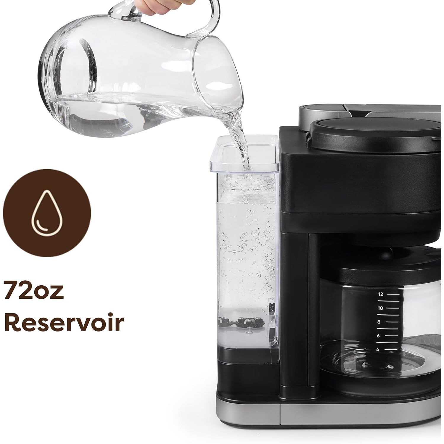 Keurig K-Duo Hot & Iced Single Serve & Carafe Coffee Maker, Multistream Technology, 72Oz Reservoir (Gen 2) | Multistream Tech, Brews K-Cup Pods And Grounds, Brew-Over-Ice, Strong And Extra Hot, 6-12 Oz Cups, 6-12 Cup Carafe