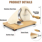 vanerepok Manual Bread Slicer for Homemade Sourdough Bread Versatile Hand Crank Bread Slicer for Sourdough Crusty Bread Etc Stainless Steel Slicers Adjustable Width for Homemade & Commercial Use