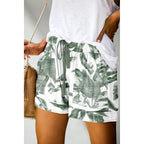 Womens Casual Shorts Comfy Elastic Waist Drawstring Pocket Shorts Pants