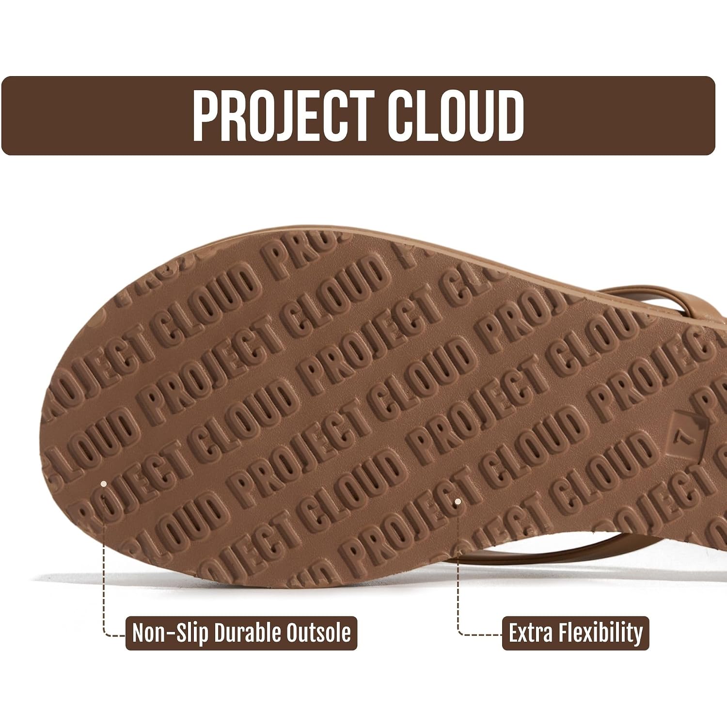 Project Cloud Platform Sandals Women - Memory Foam Insole Flip Flops And Lightweight Womens Sandals - Non-Slip Summer Thong Sandals For Women 2026 (Elevation)