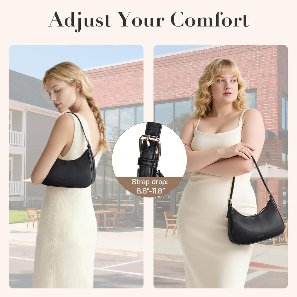 Missnine Purses for Women, Shoulder Bag Small Handbags Vegan Leather Underarm Bags Trendy Hobo Cute Clutch Purse