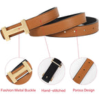 Relang Women's Belts with Gold Buckle, Fashion Waist Band, Elegant Ladies' Belt, Gift for Women
